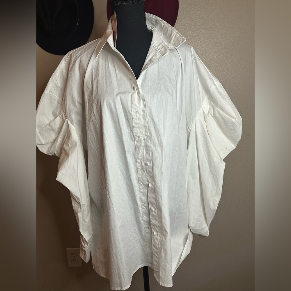 Missguided + White Button Down Shirt